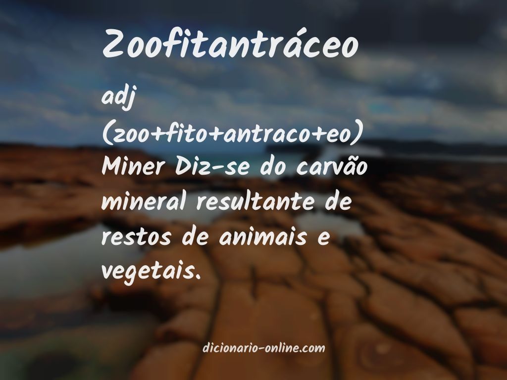 Significado de zoofitantráceo
