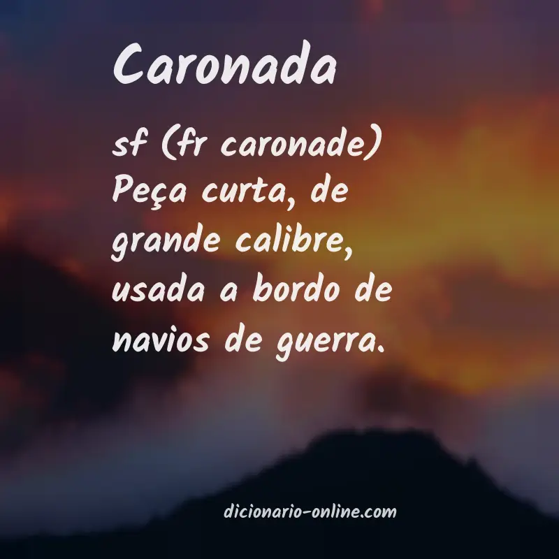 Significado de caronada