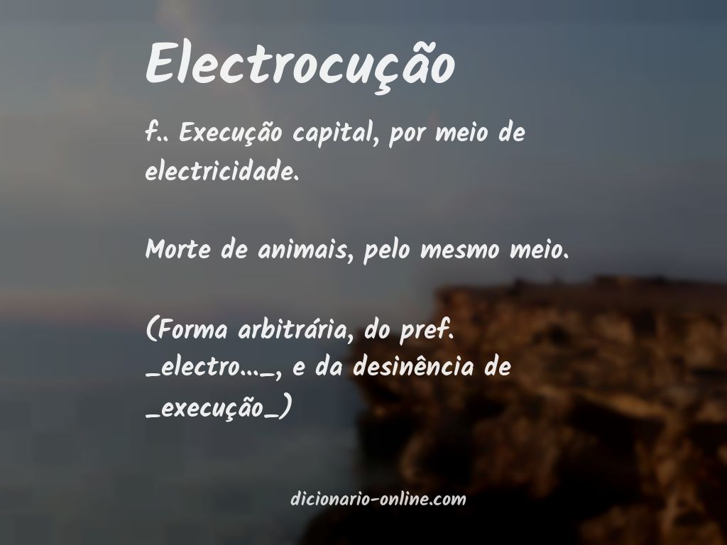 Significado de electrocução