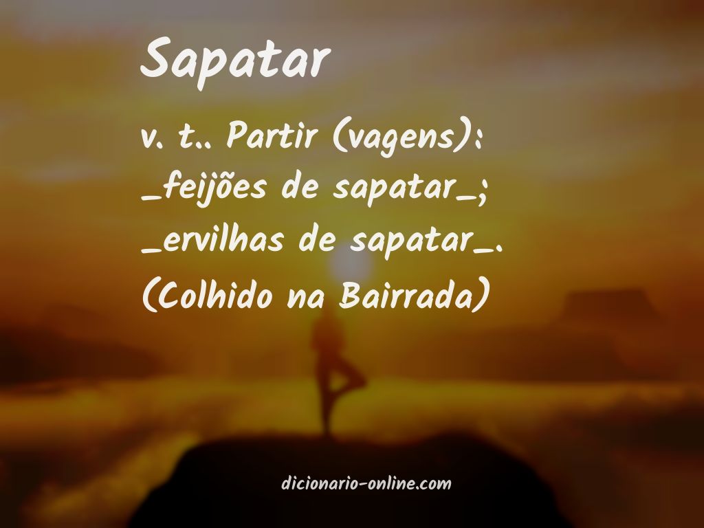 Significado de sapatar