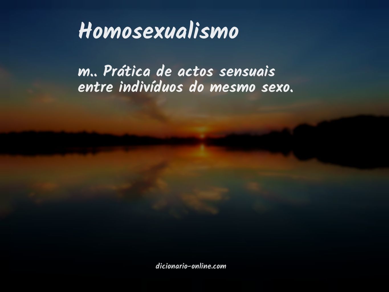 Significado de homosexualismo