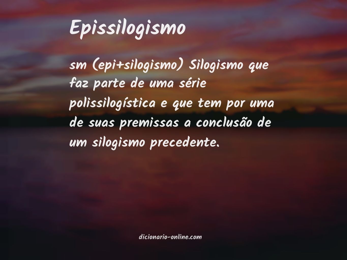 Significado de epissilogismo