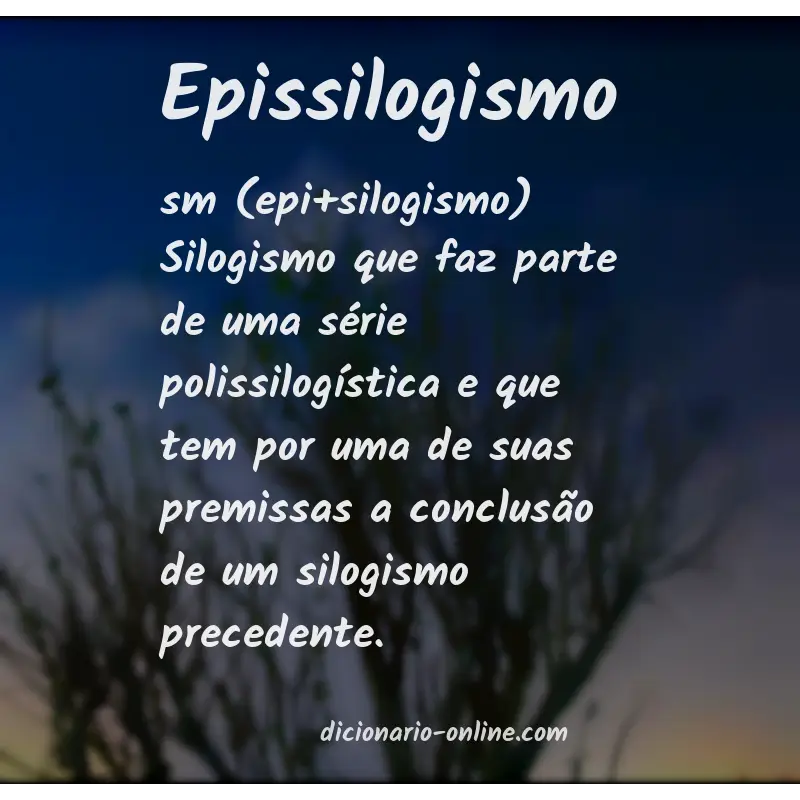 Significado de epissilogismo