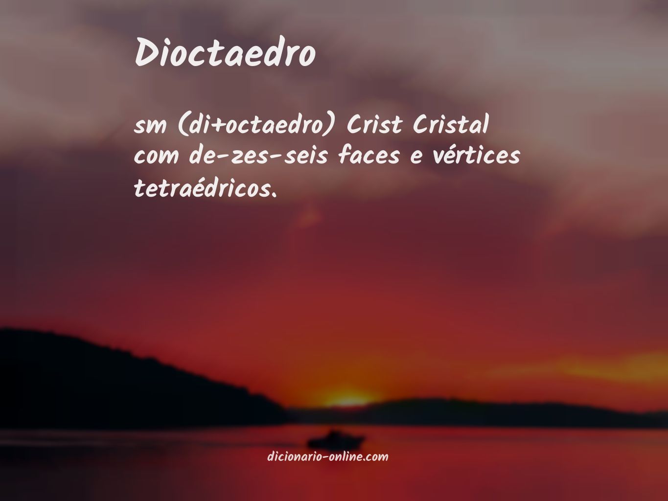 Significado de dioctaedro