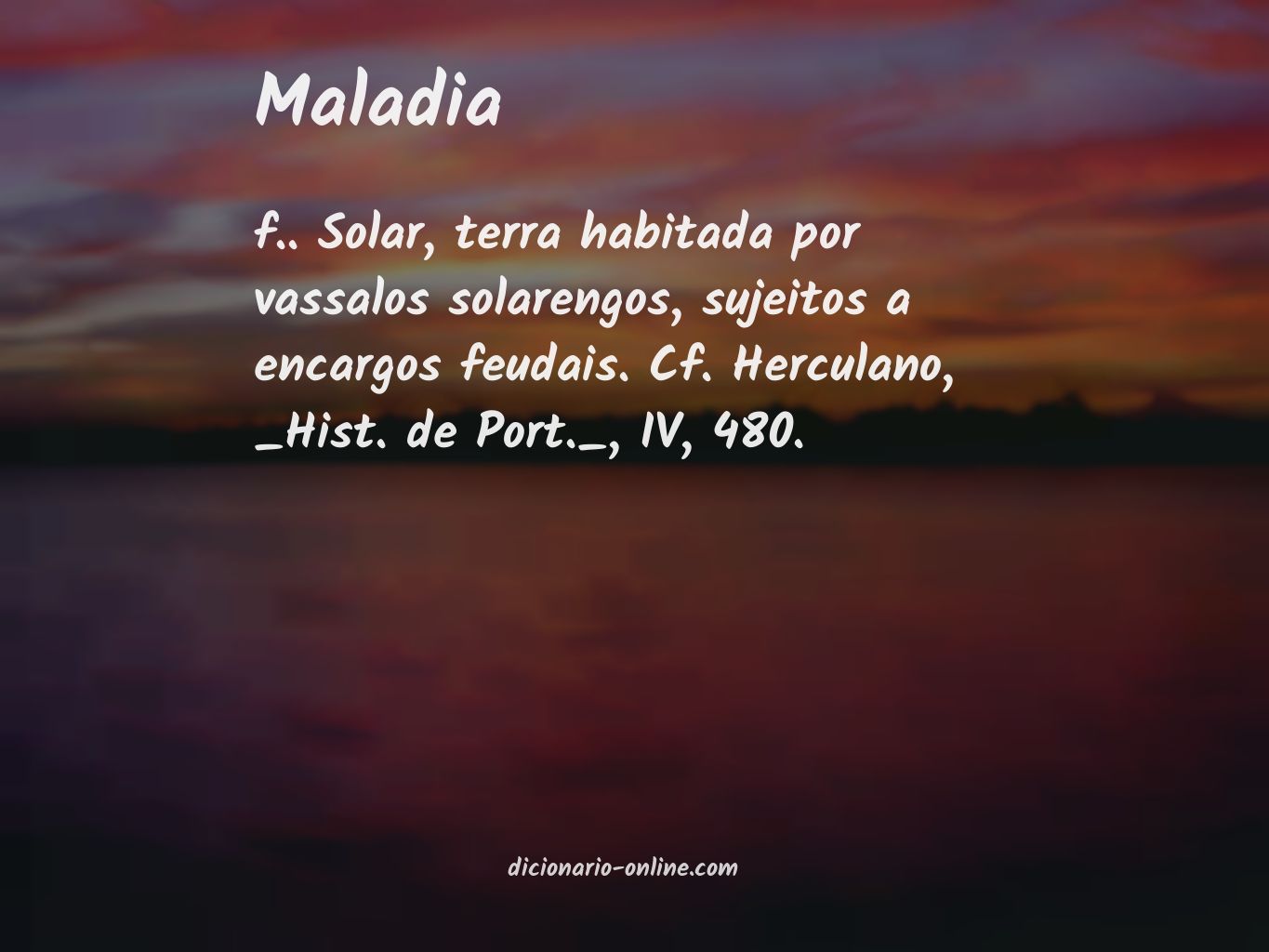 Significado de maladia