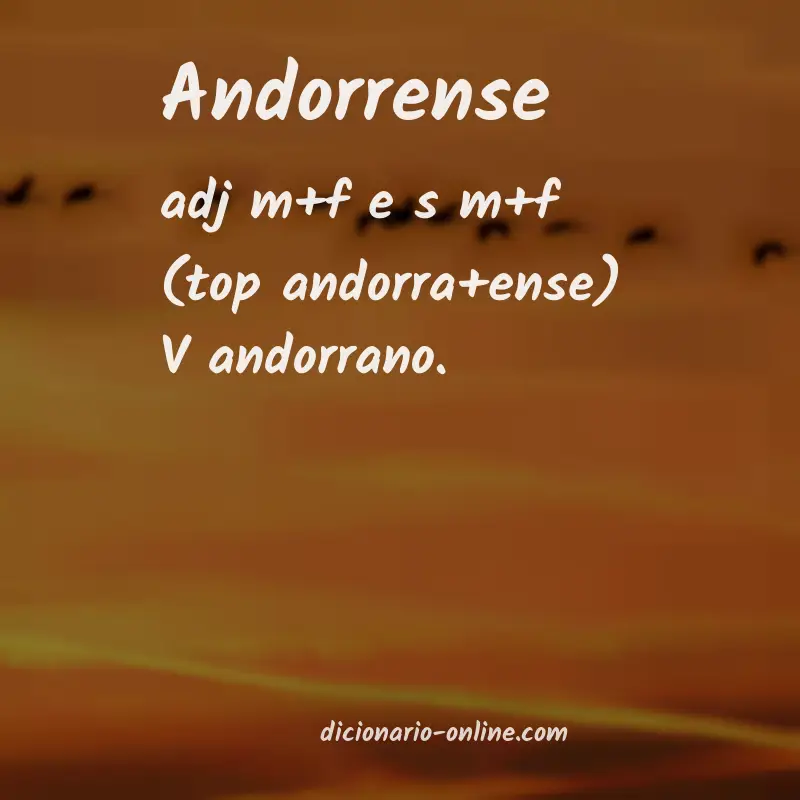 Significado de andorrense