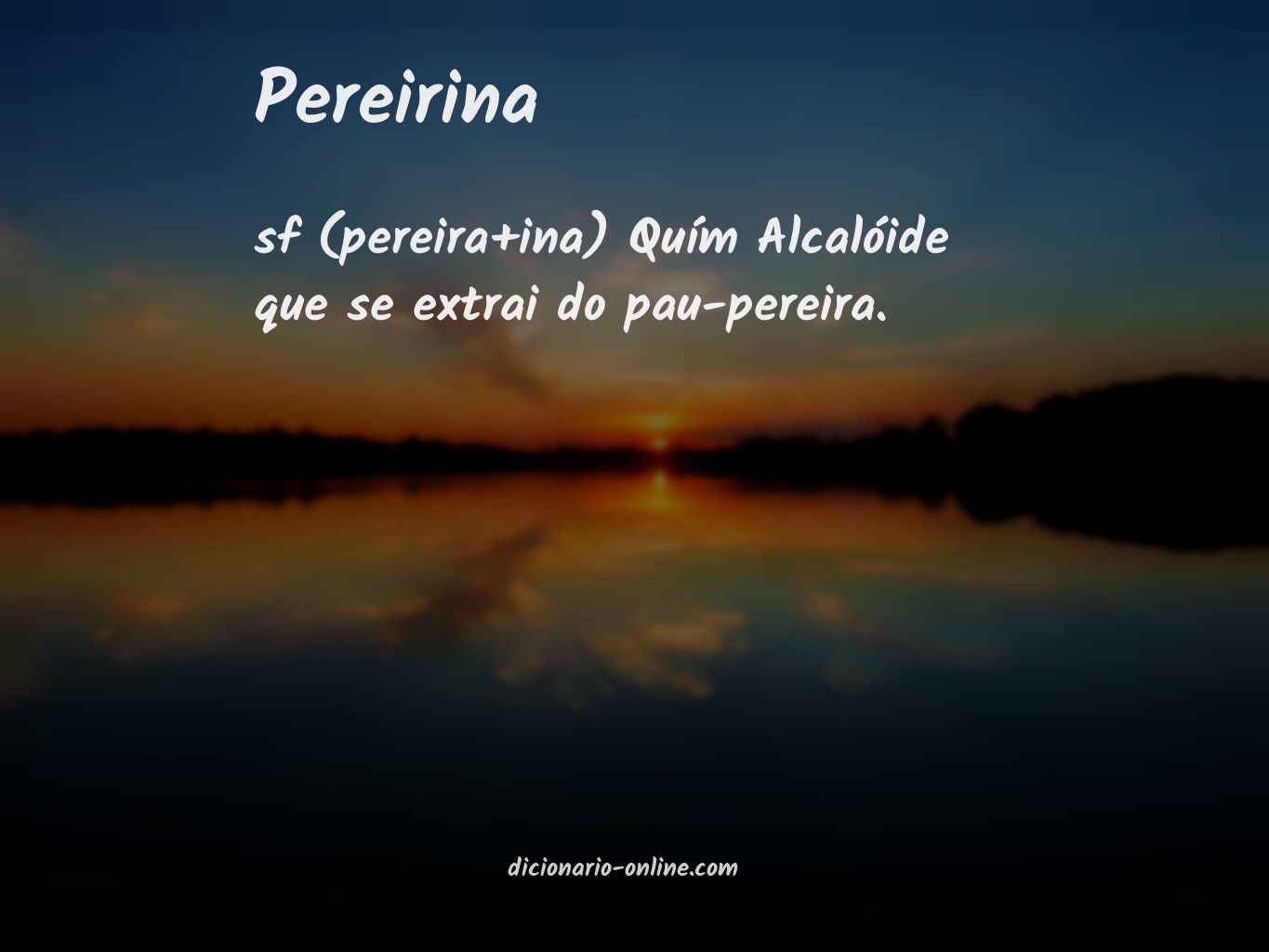 Significado de pereirina