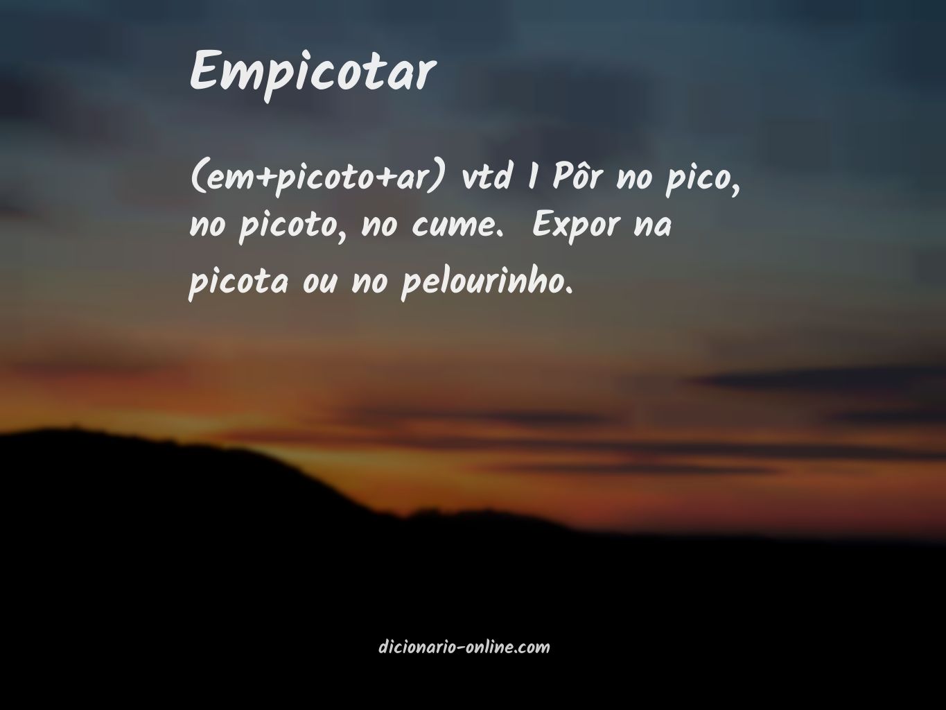 Significado de empicotar