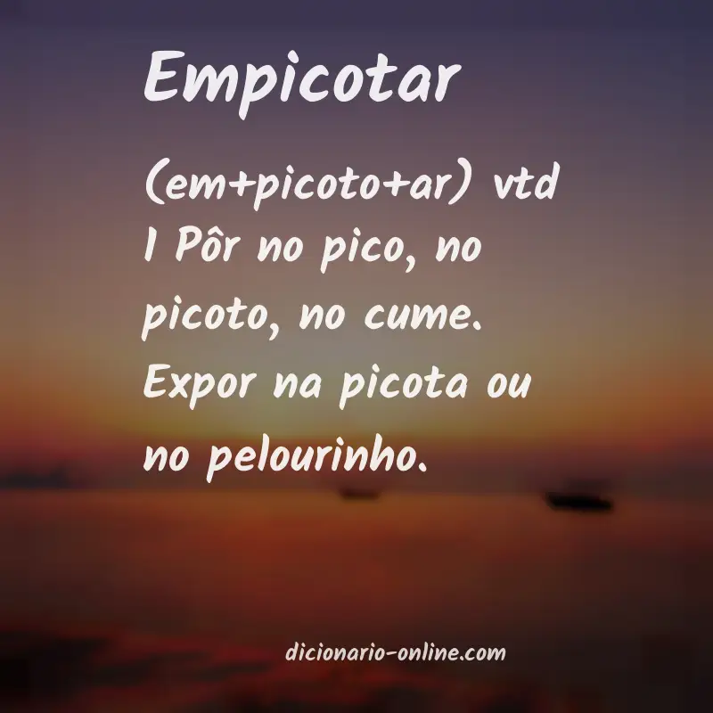 Significado de empicotar