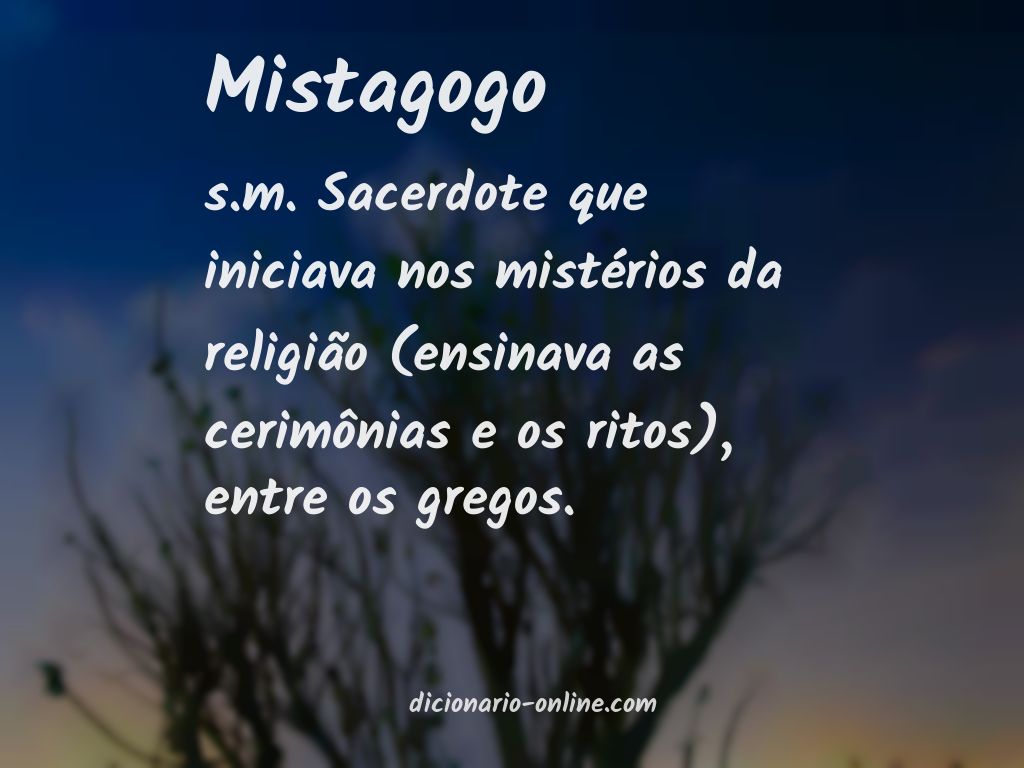 Significado de mistagogo