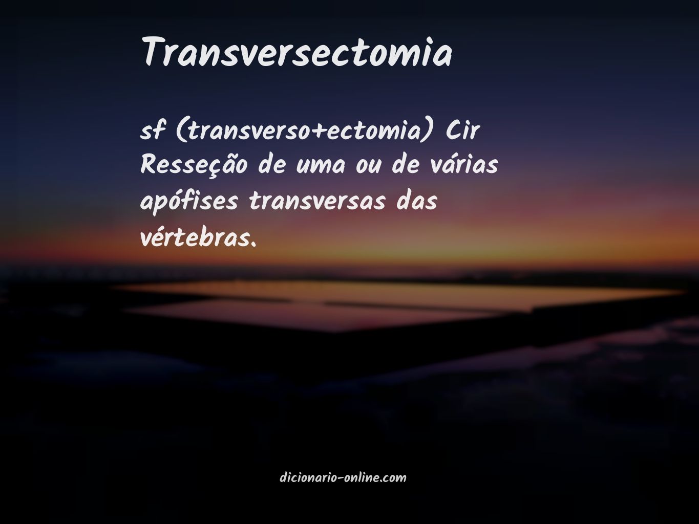 Significado de transversectomia