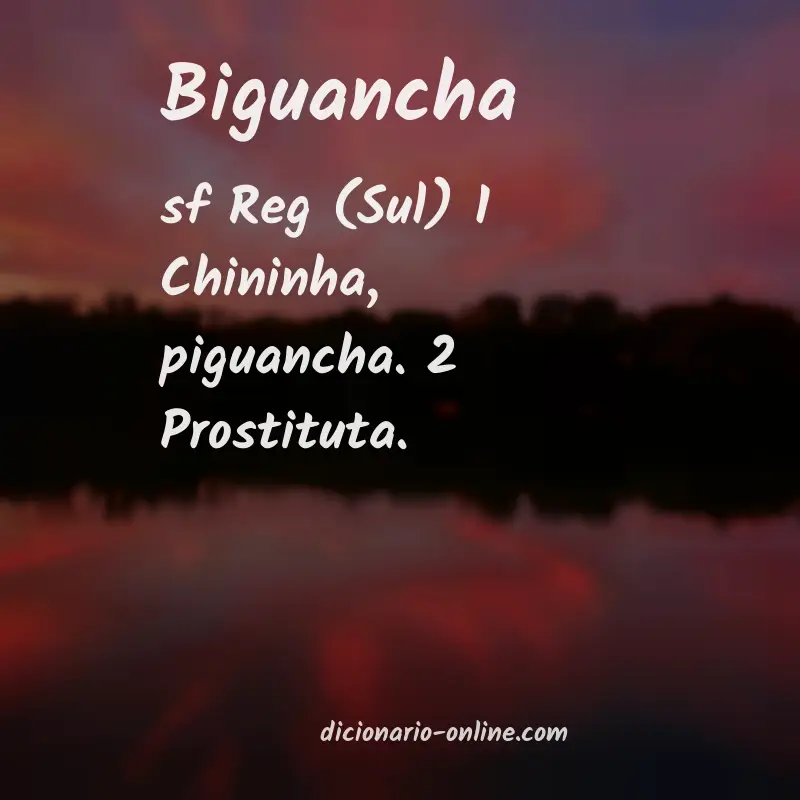 Significado de biguancha