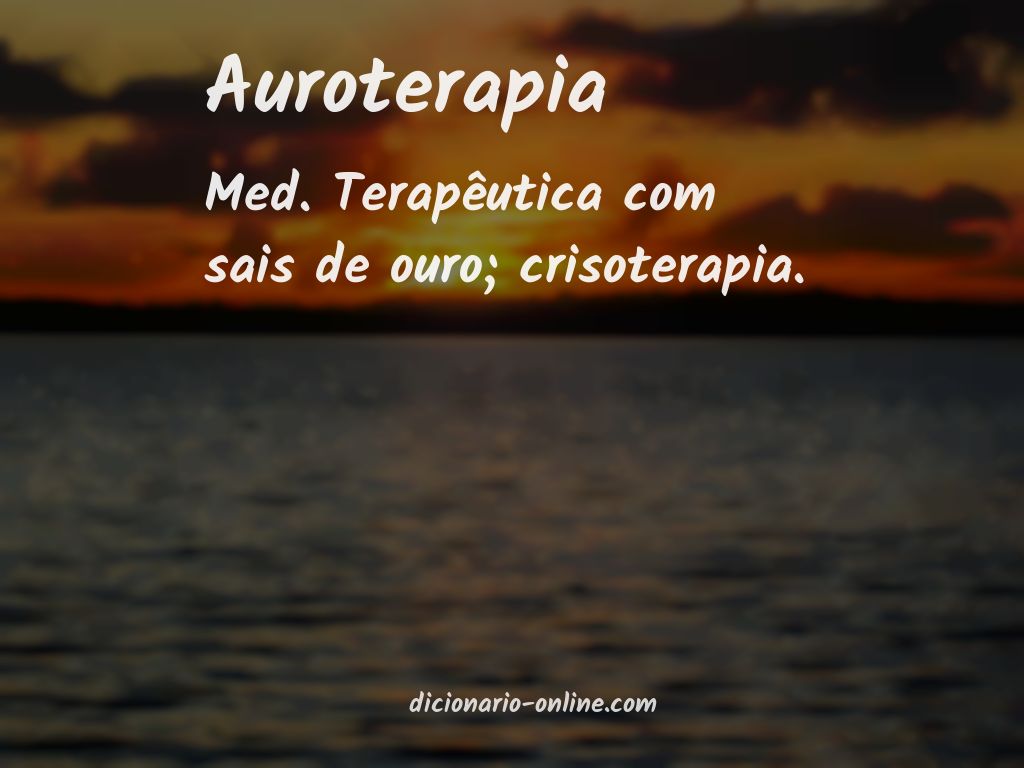 Significado de auroterapia