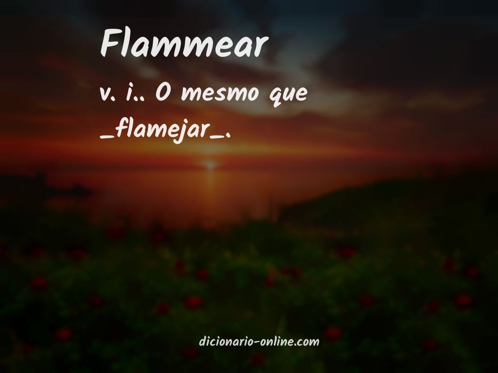 Significado de flammear