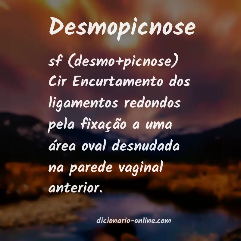 Significado de desmopicnose