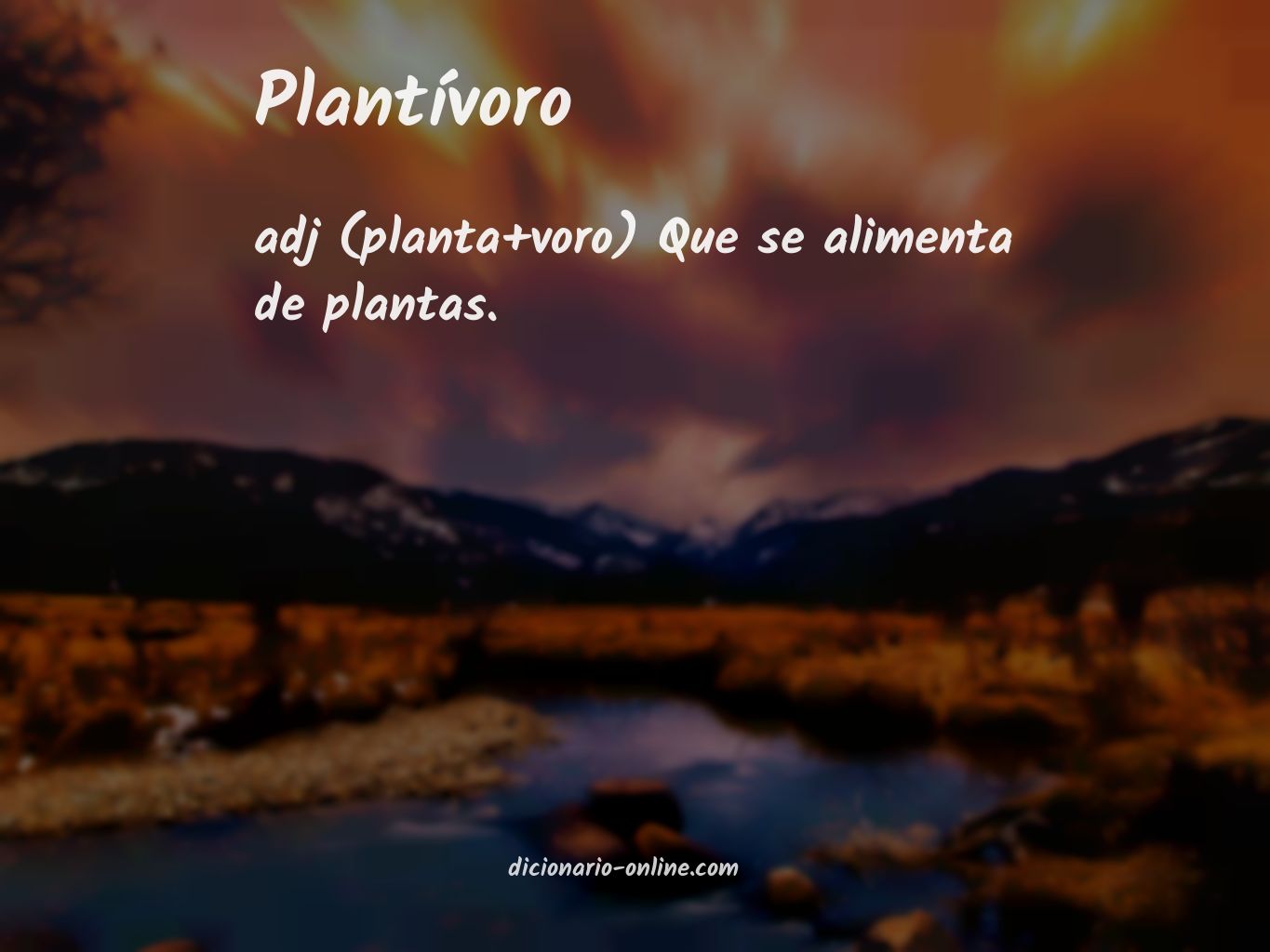 Significado de plantívoro