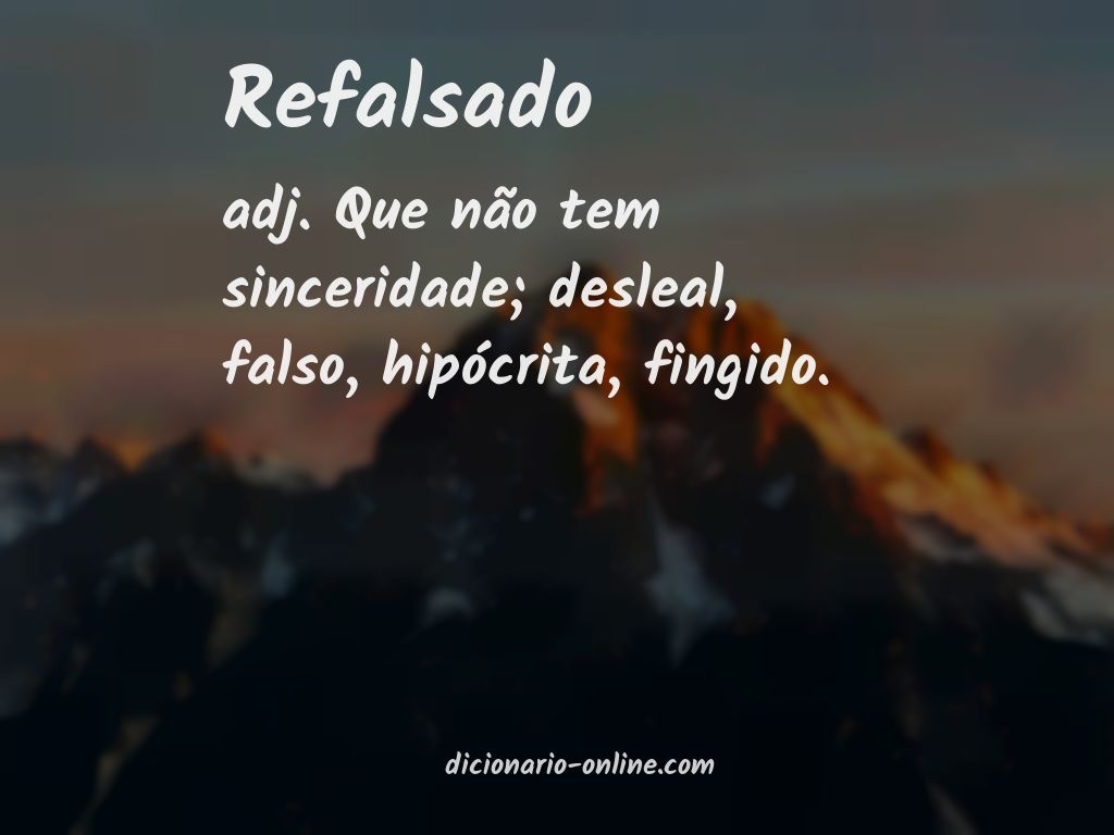 Significado de refalsado