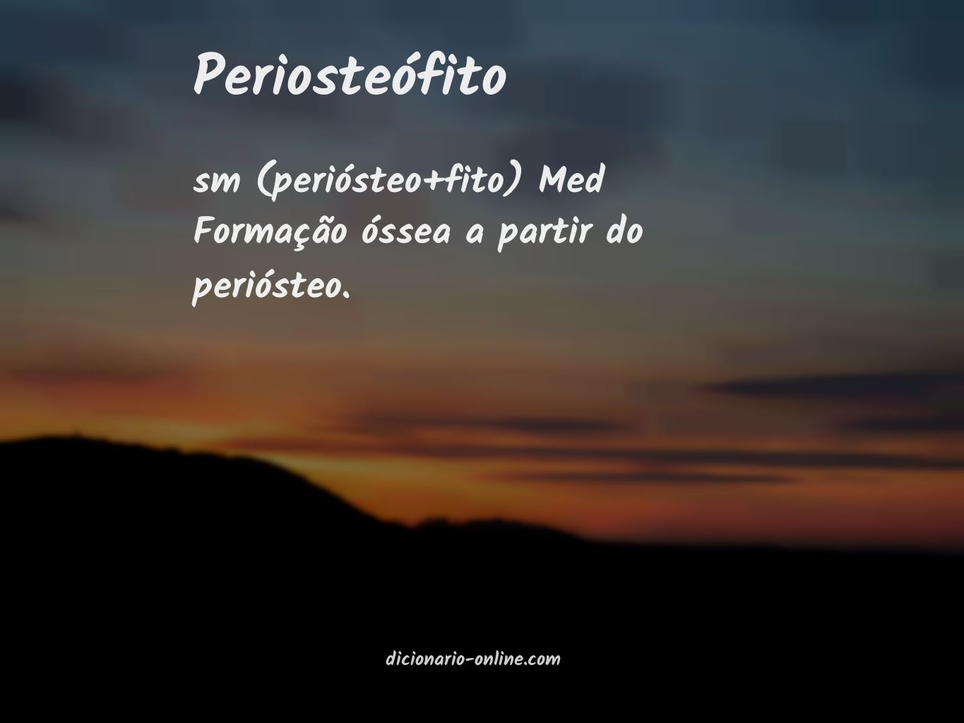 Significado de periosteófito