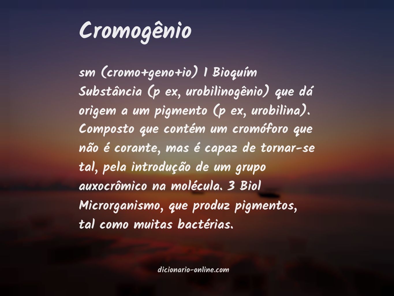 Significado de cromogênio