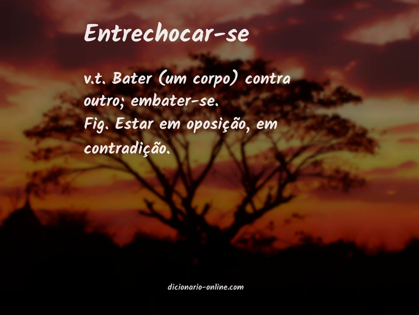 Significado de entrechocar-se