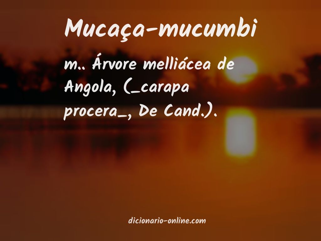 Significado de mucaça-mucumbi