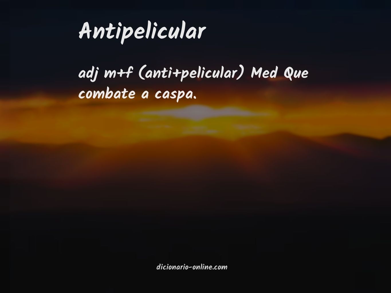 Significado de antipelicular