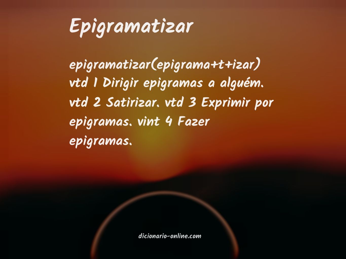 Significado de epigramatizar