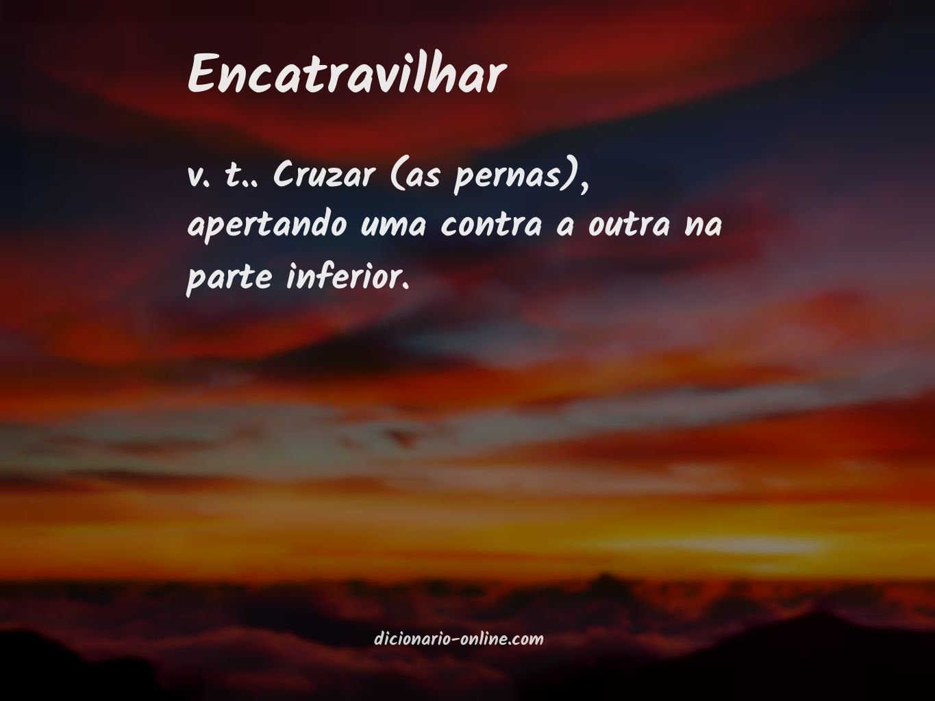 Significado de encatravilhar