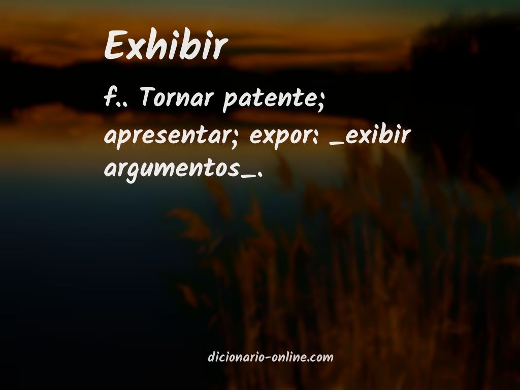 Significado de exhibir