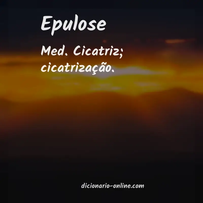 Significado de epulose
