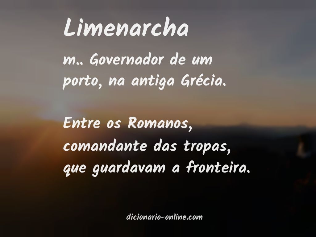 Significado de limenarcha