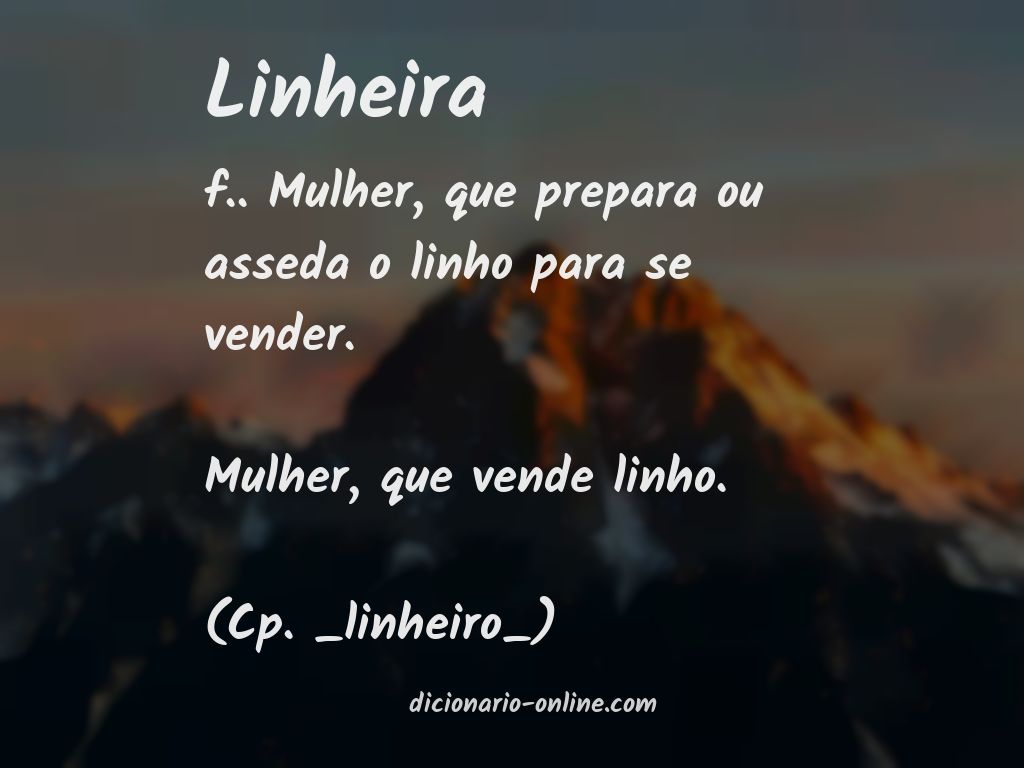 Significado de linheira