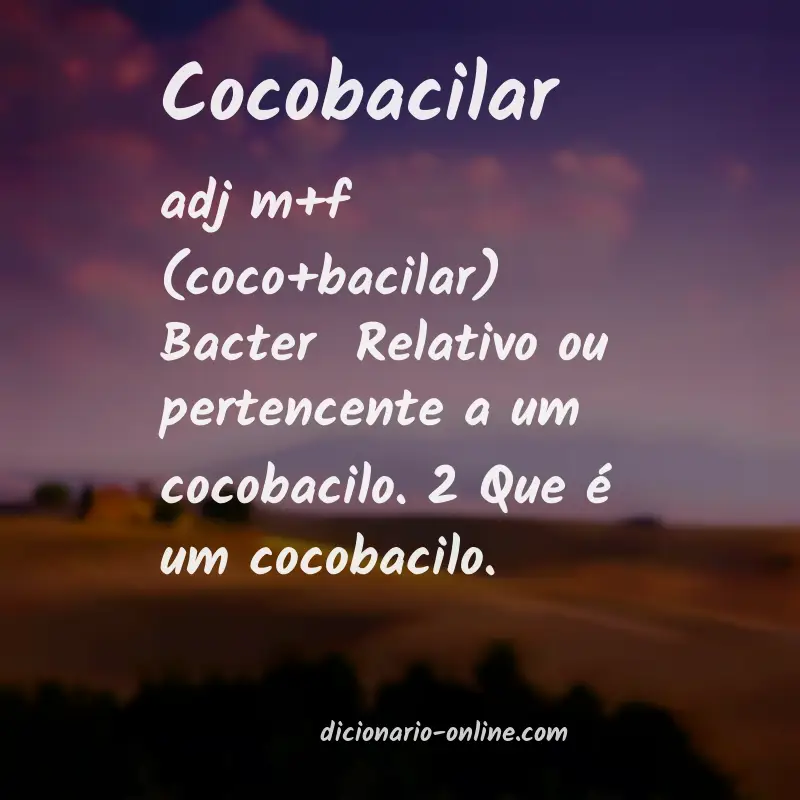 Significado de cocobacilar