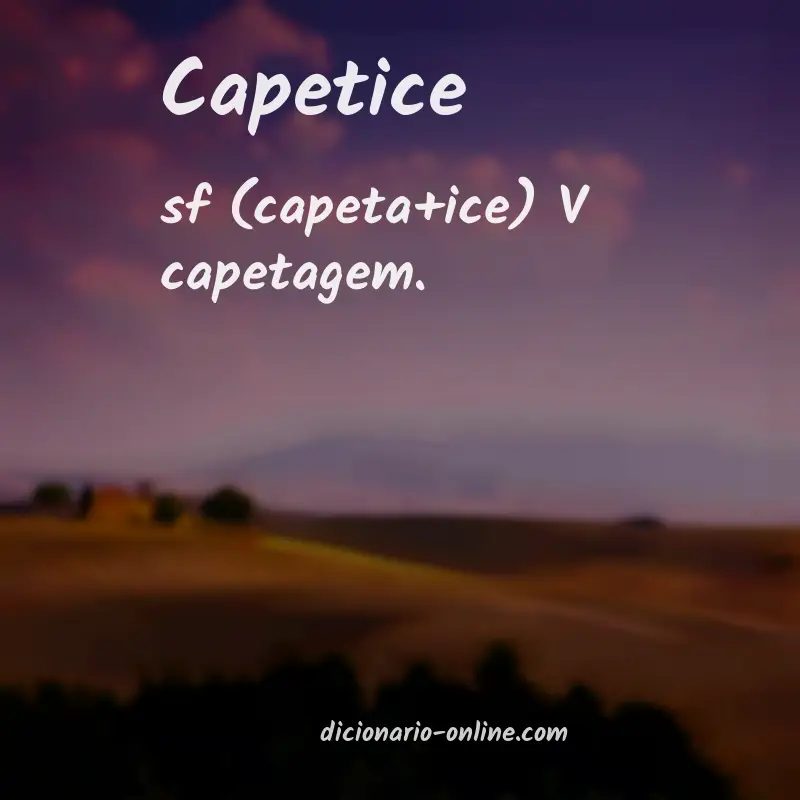 Significado de capetice
