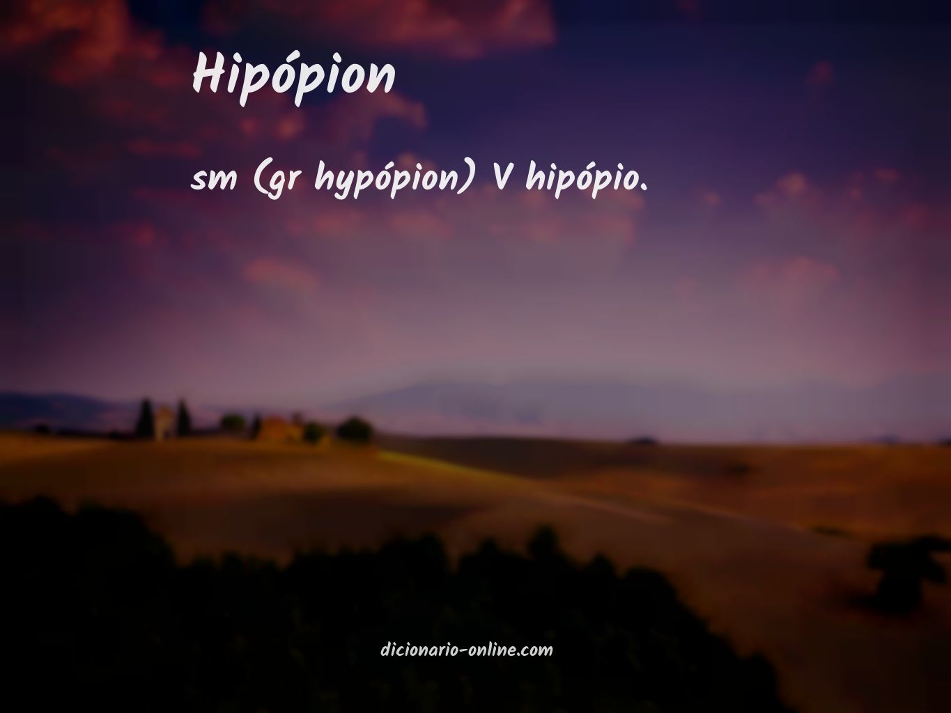 Significado de hipópion