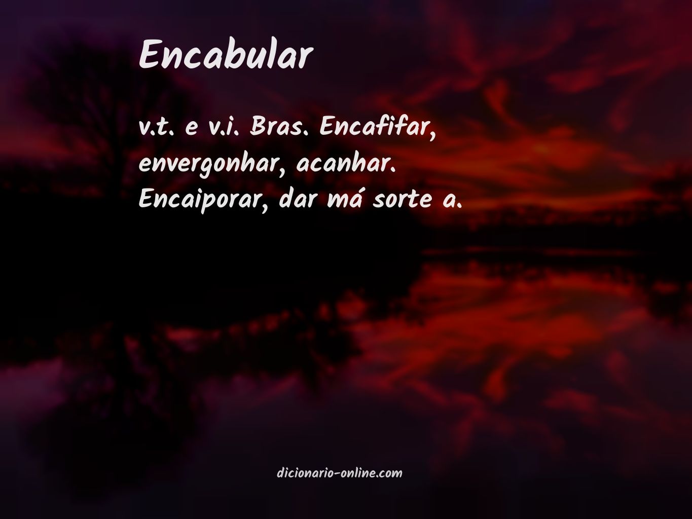 Significado de encabular