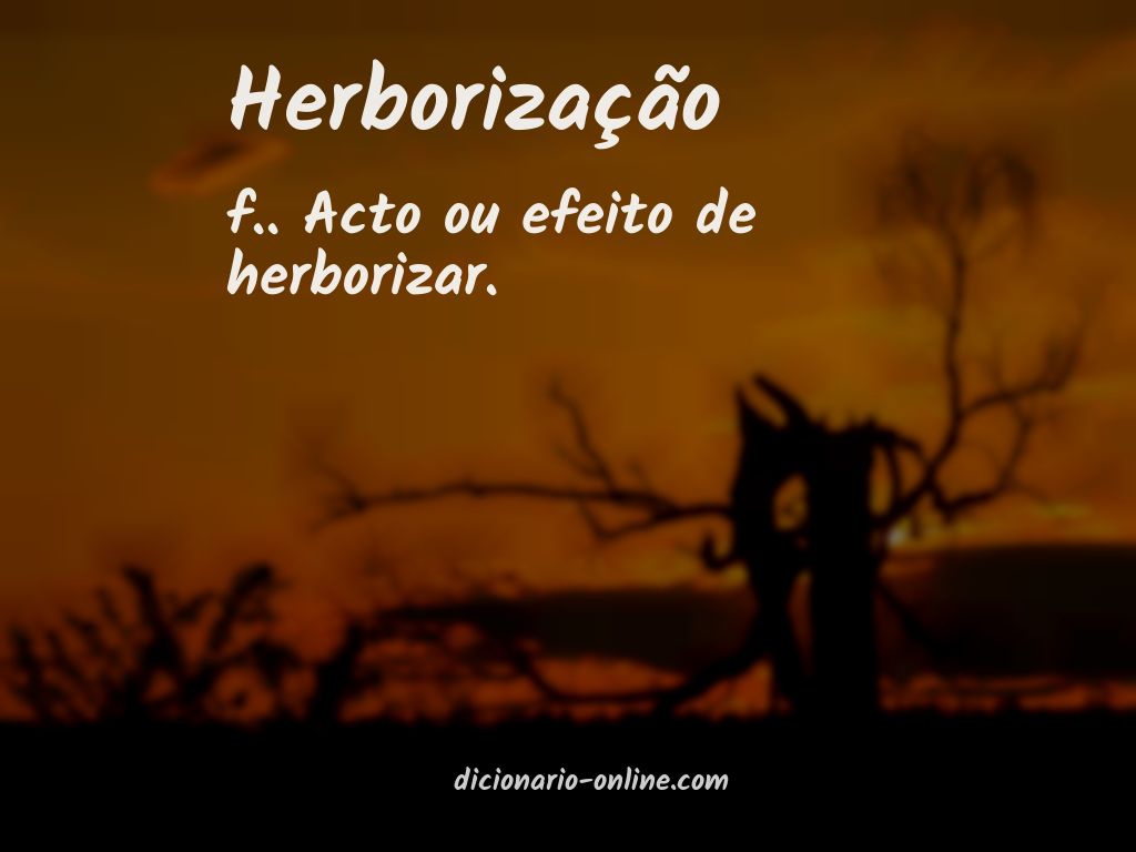 Significado de herborização