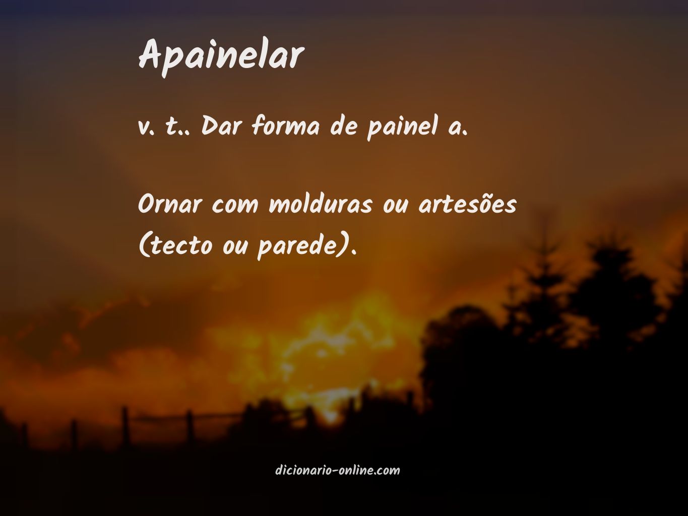 Significado de apainelar