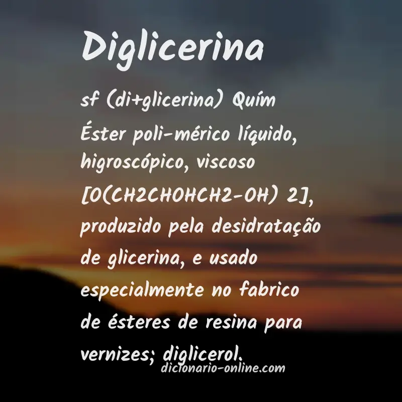 Significado de diglicerina
