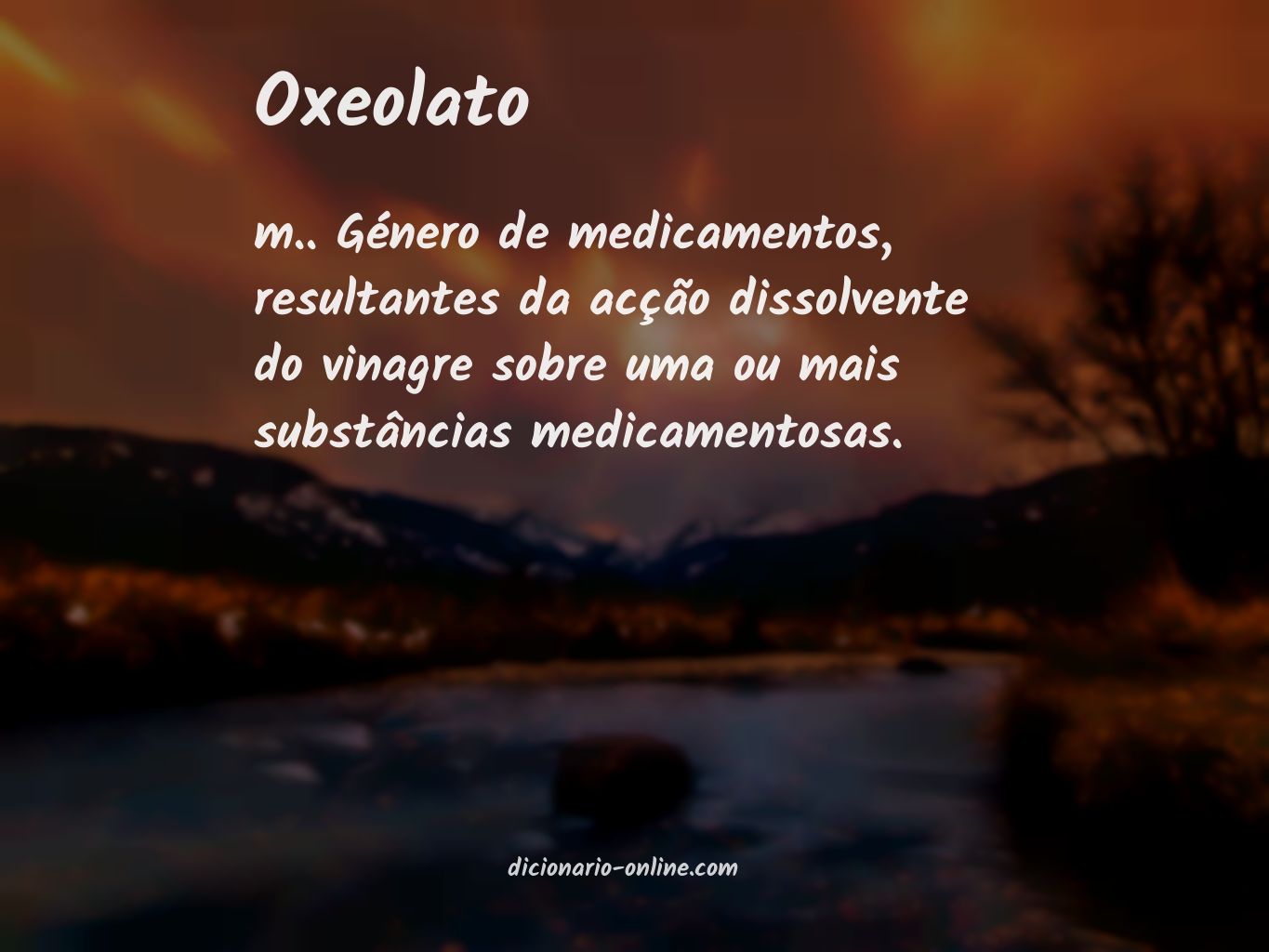 Significado de oxeolato