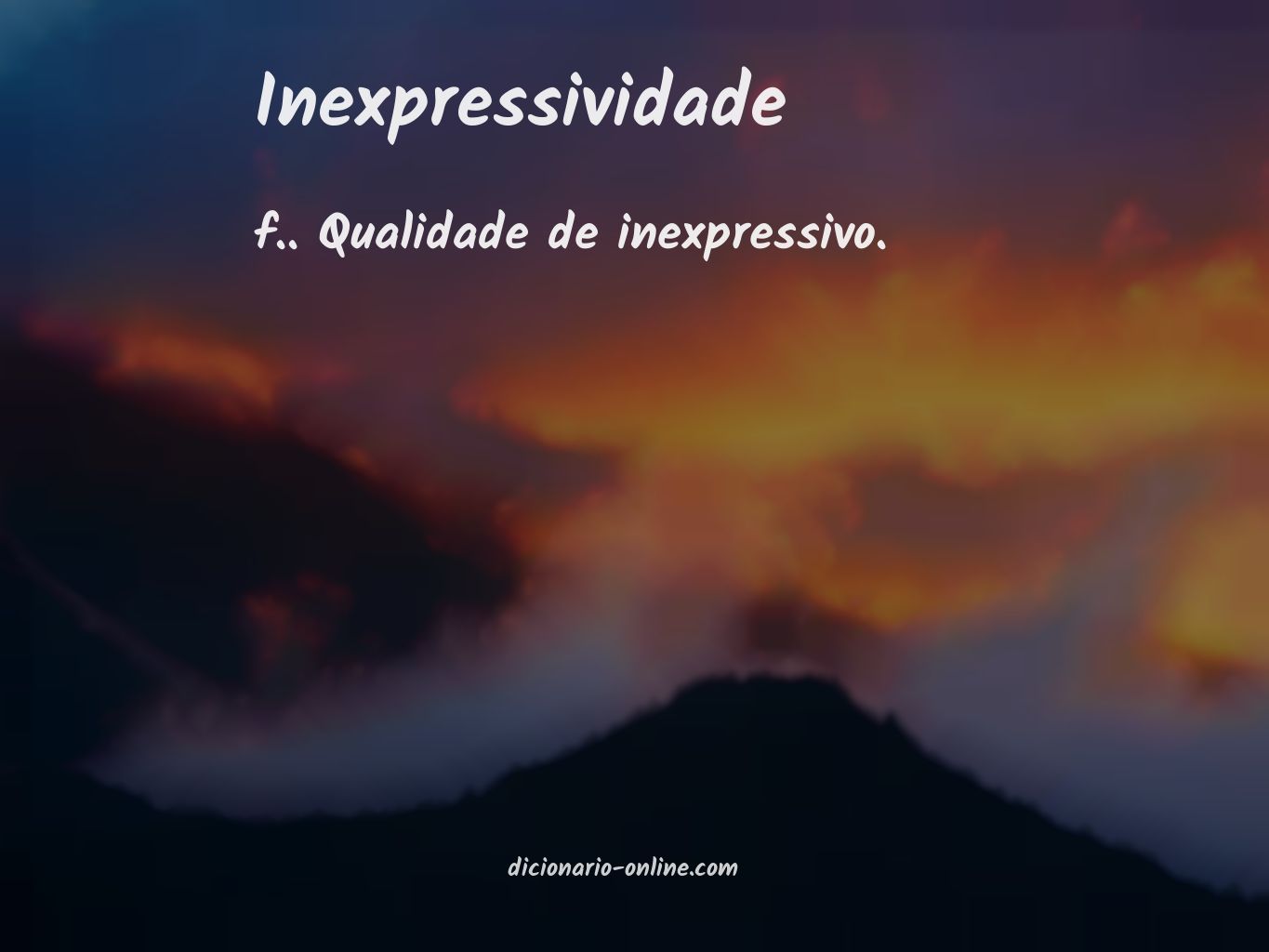 Significado de inexpressividade