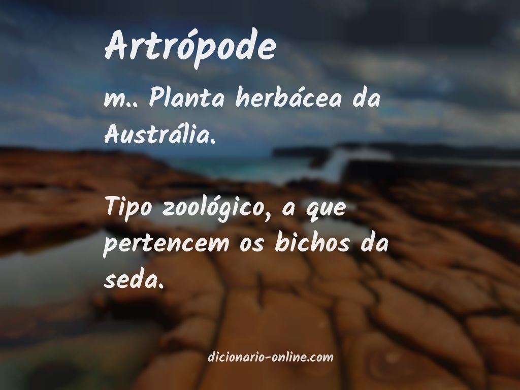 Significado de artrópode