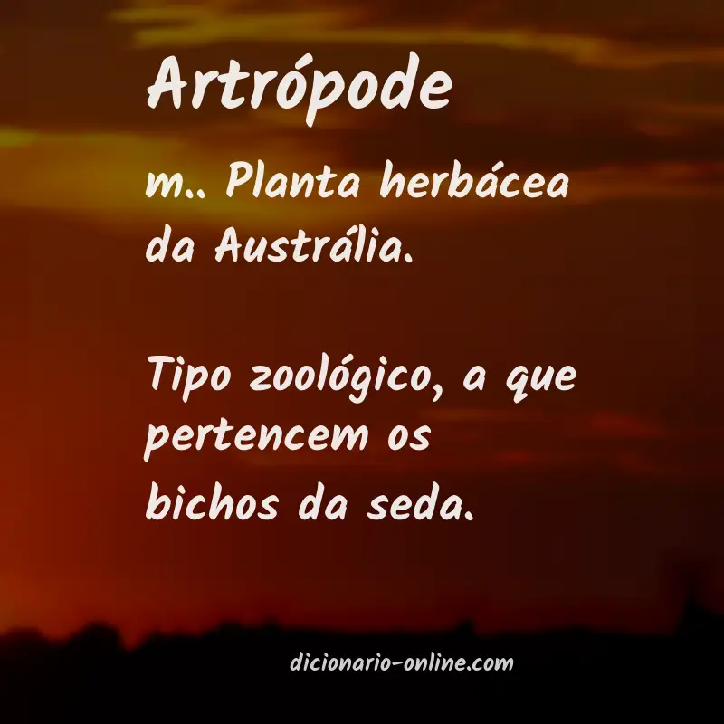 Significado de artrópode