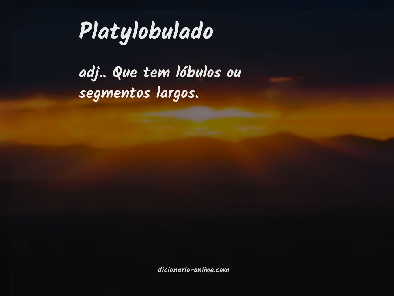 Significado de platylobulado