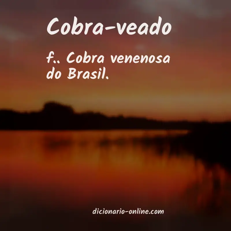 Significado de cobra-veado