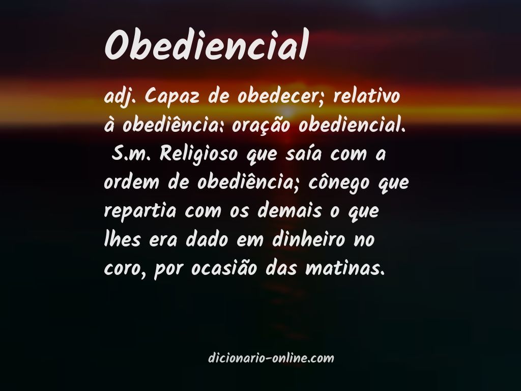 Significado de obediencial