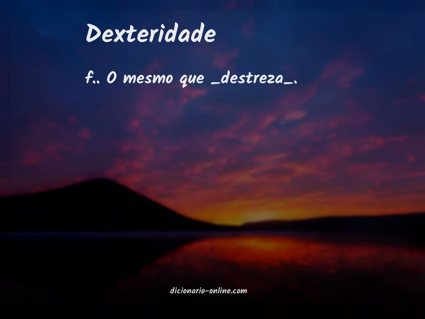 Significado de dexteridade