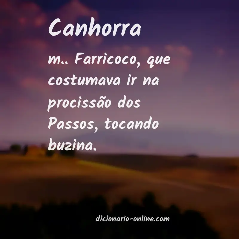 Significado de canhorra