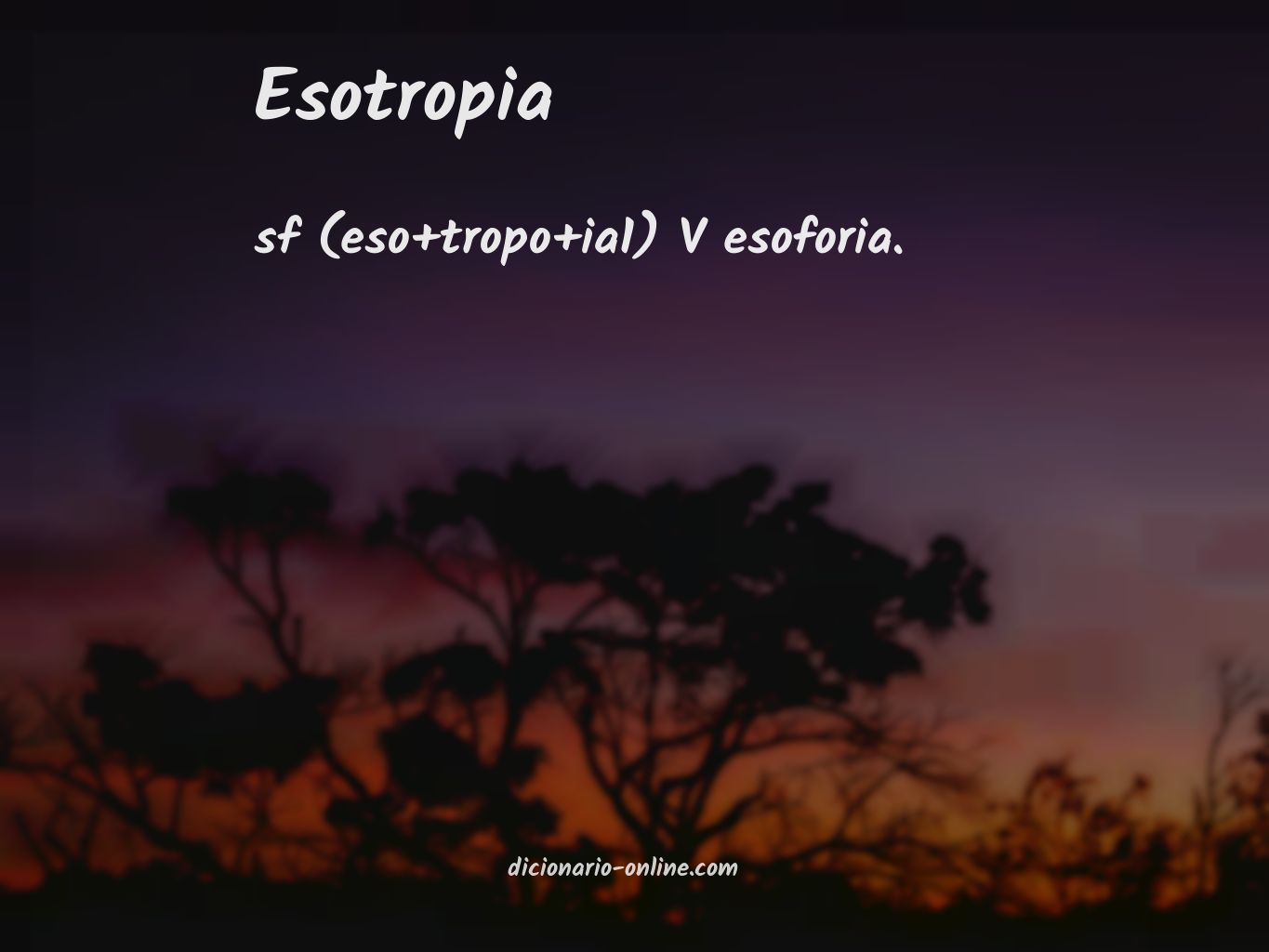 Significado de esotropia