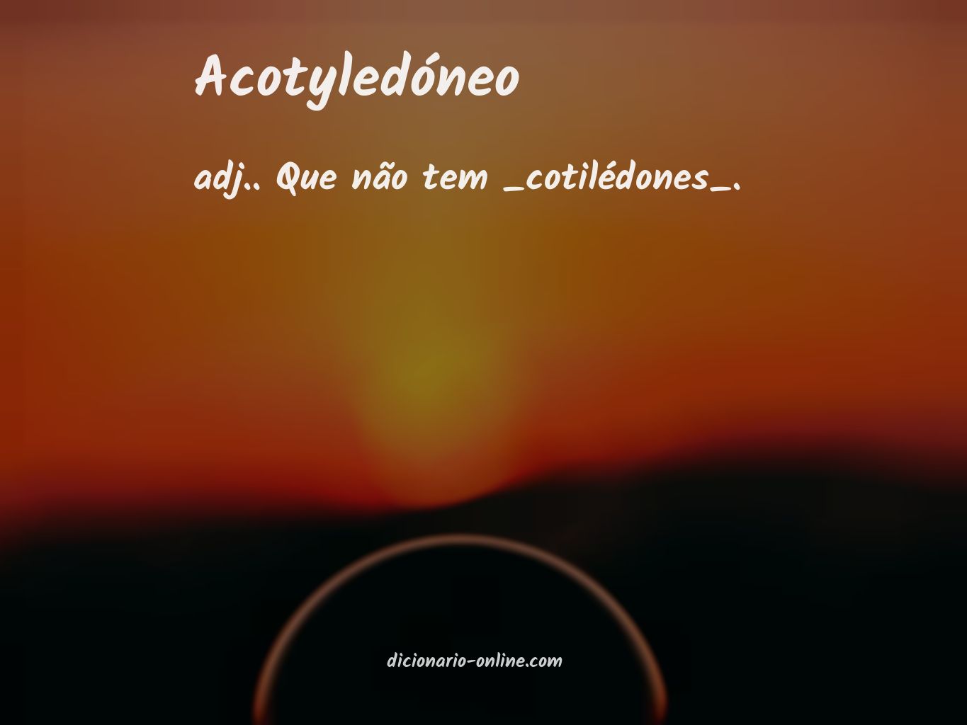 Significado de acotyledóneo